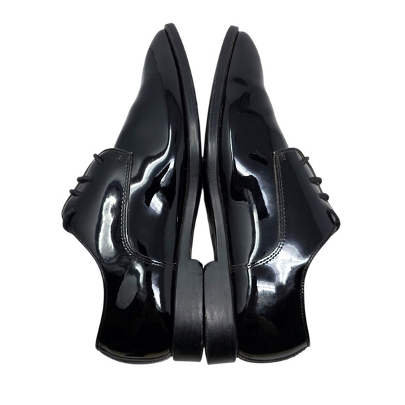 Fabian Group Tuscano Black Patent Leather Dress Shoes Mens 10M S121 Tuxedo Derby - Picture 9 of 12